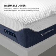 Image showing that the Bedgear M3 mattress has a washable cover.