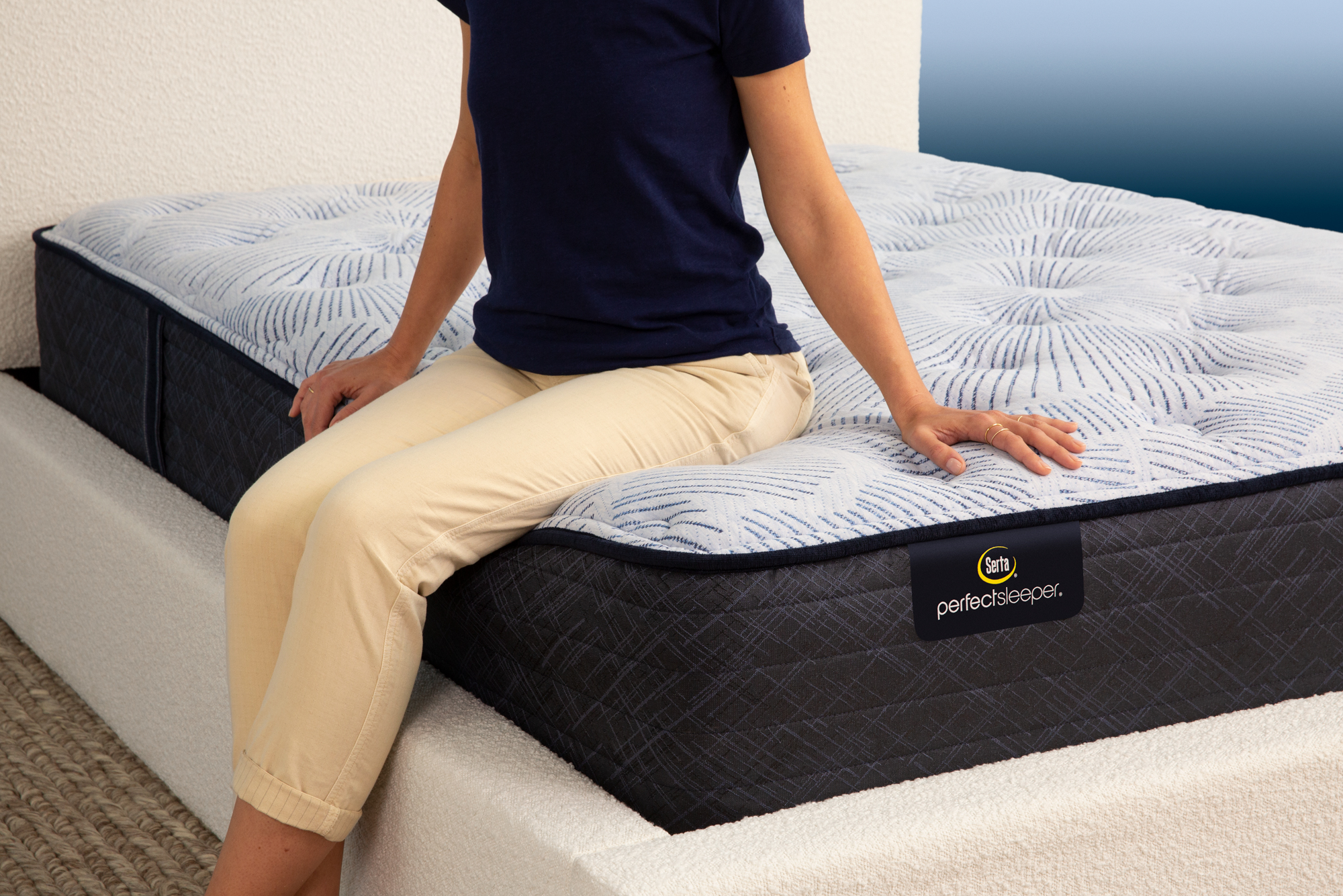 Photo of the Serta Perfect Sleeper Blue Lagoon Nights Plush mattress.